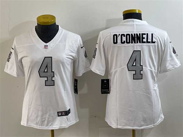 Youth Las Vegas Raiders #4 Aidan O%27Connell White Color Rush Limited Football Stitched Jersey